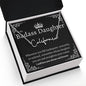 Badass Daughter Name Necklace | Straighten Your Crown - B Polished Stainless Steel / Standard Box Jewelry Giftinum