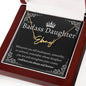 Badass Daughter Name Necklace | Straighten Your Crown - B Polished Stainless Steel / Standard Box Jewelry Giftinum