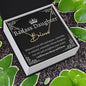 Badass Daughter Name Necklace | Straighten Your Crown - B Polished Stainless Steel / Standard Box Jewelry Giftinum