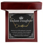 Badass Daughter Name Necklace | Straighten Your Crown - B Polished Stainless Steel / Luxury Box Jewelry Giftinum