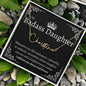 Badass Daughter Name Necklace | Straighten Your Crown - B Polished Stainless Steel / Standard Box Jewelry Giftinum