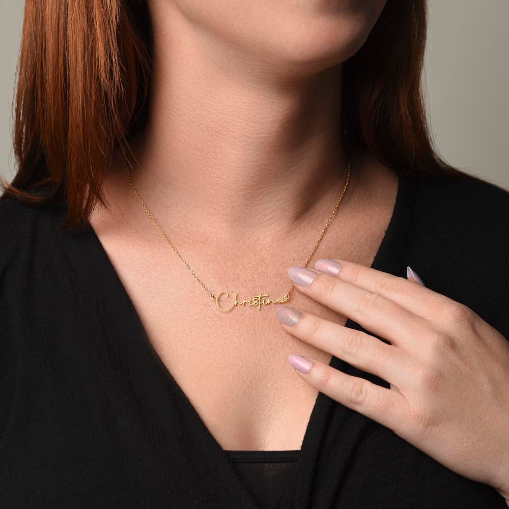 Badass Daughter Name Necklace | Straighten your crown Polished Stainless Steel / Standard Box Jewelry Giftinum