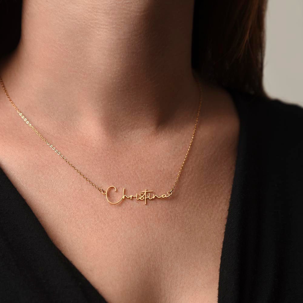 Badass Daughter Name Necklace | Straighten your crown Polished Stainless Steel / Standard Box Jewelry Giftinum