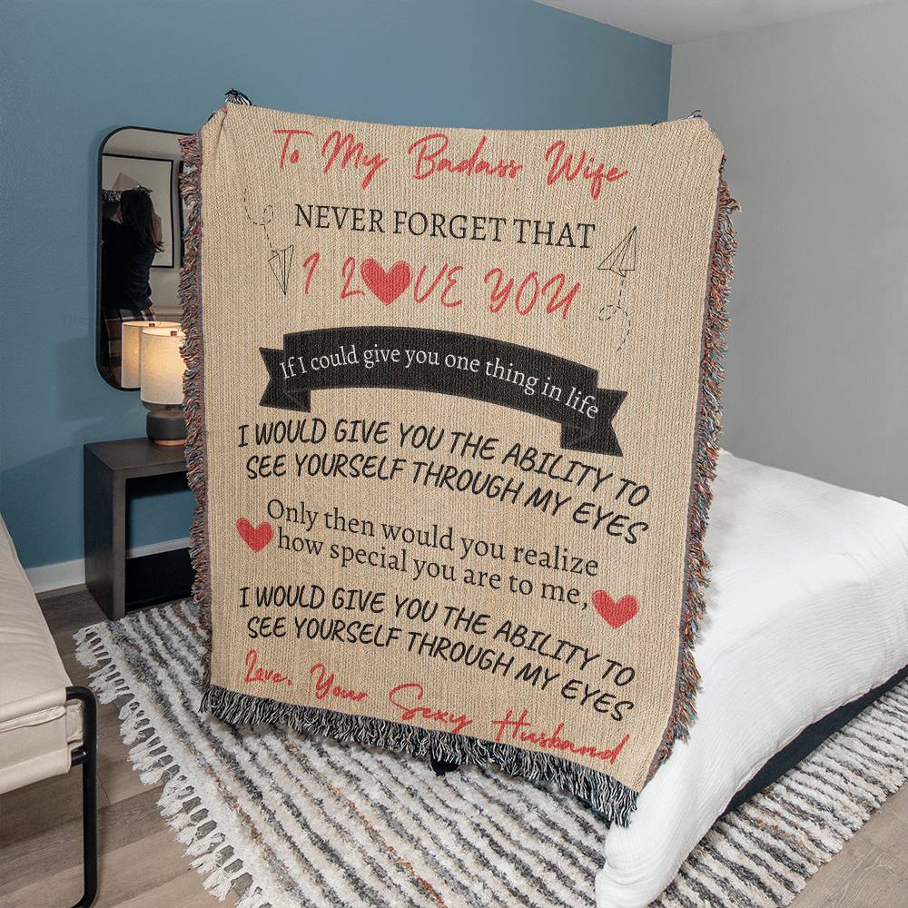 Badass Wife Woven Blanket | Never Forget Default Title Jewelry Giftinum