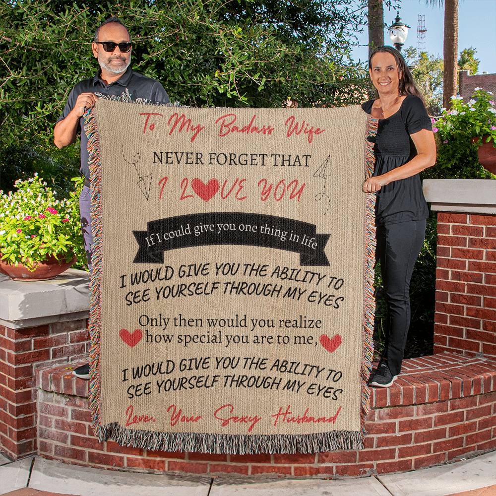 Badass Wife Woven Blanket | Never Forget Default Title Jewelry Giftinum