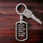 Be Safe Keychain From Grandma Dog Tag with Swivel Keychain (Steel) / No Jewelry Giftinum