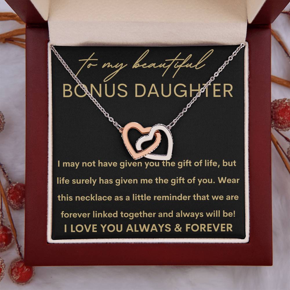 Beautiful Bonus Daughter | Gift of You 14k White Gold Finish / Luxury Box Jewelry Giftinum