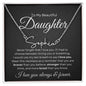 Beautiful Daughter Custom Signature Necklace - Never forget Polished Stainless Steel / Standard Box Jewelry Giftinum