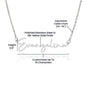 Beautiful Daughter Custom Signature Necklace - Never forget Gold Finish Over Stainless Steel / Standard Box Jewelry Giftinum