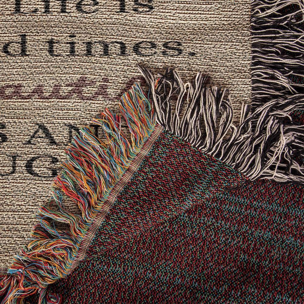 Beautiful Daughter Heirloom Woven Blanket - Never forget that I love you Dad / 50" x 60" Heirloom Woven Blanket Giftinum