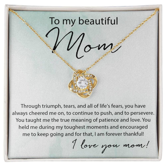 Beautiful Mom - You taught me patience 14K White Gold Finish / Two-Toned Box Jewelry Giftinum
