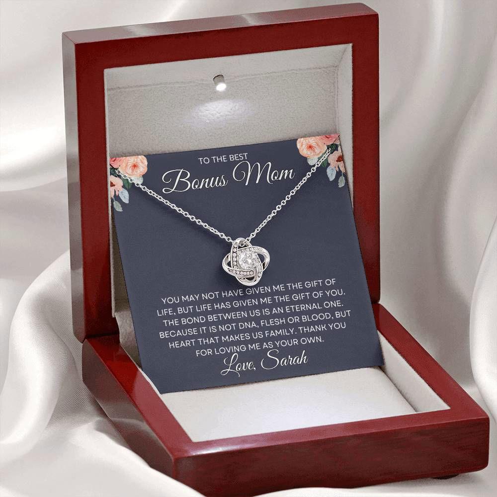 Best Bonus Mom - Gift of Life 14K White Gold Finish / Standard Box Jewelry Giftinum