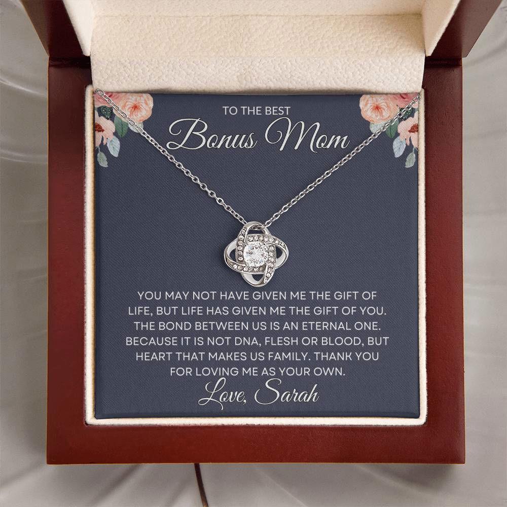 Best Bonus Mom - Gift of Life 14K White Gold Finish / Luxury Box Jewelry Giftinum