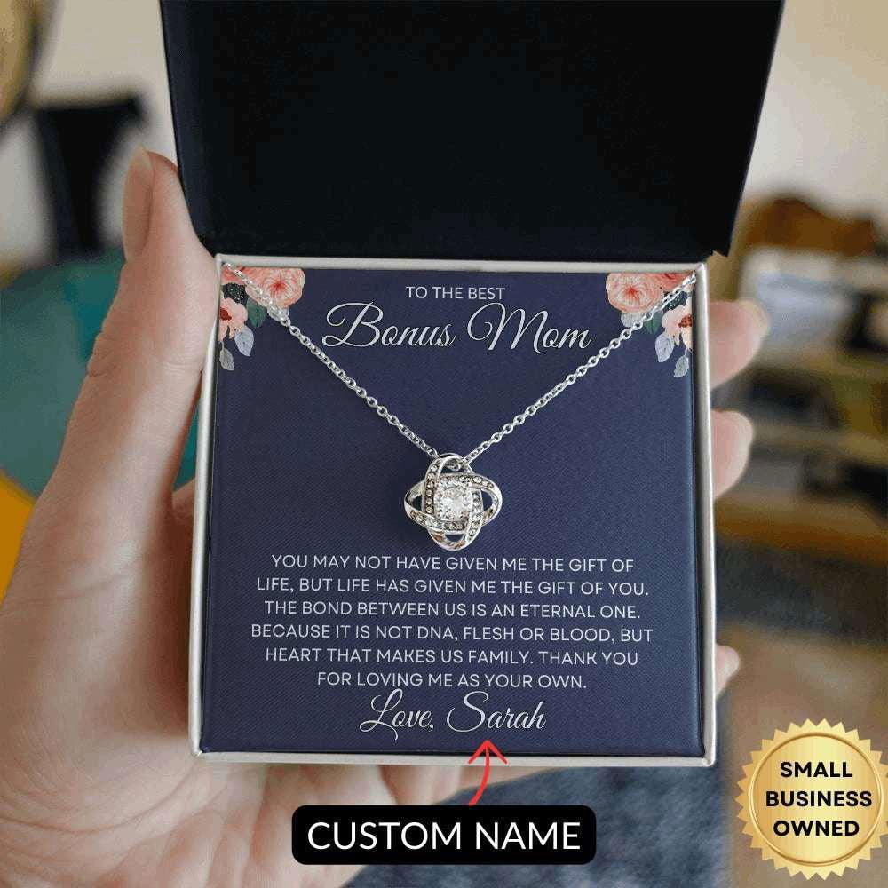 Best Bonus Mom - Gift of Life 14K White Gold Finish / Standard Box Jewelry Giftinum