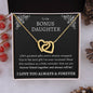Bonus Daughter Heart Necklace | You're the Best Gift1 18K Yellow Gold Finish / Standard Box Jewelry Giftinum