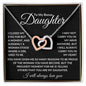 Bonus Daughter - I closed my eyes 14k White Gold Finish / Standard Box Jewelry Giftinum