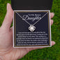 Bonus Daughter Necklace - Bond is not defined by blood 14K White Gold Finish / Standard Box Jewelry Giftinum
