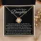 Bonus Daughter Necklace - Bond is not defined by blood 18K Yellow Gold Finish / Standard Box Jewelry Giftinum