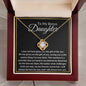 Bonus Daughter Necklace - Bond is not defined by blood 18K Yellow Gold Finish / Luxury Box Jewelry Giftinum