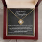 Bonus Daughter Necklace - Family Forever 14K White Gold Finish / Standard Box Jewelry Giftinum