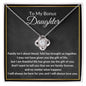 Bonus Daughter Necklace - Family Forever 14K White Gold Finish / Standard Box Jewelry Giftinum