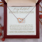 Bonus Daughter Necklace | Gift of life 14k White Gold Finish / Luxury Box Jewelry Giftinum