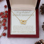 Bonus Daughter Necklace | Gift of life 18K Yellow Gold Finish / Luxury Box Jewelry Giftinum