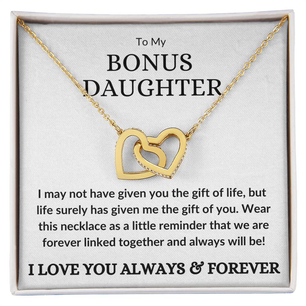 Bonus Daughter Necklace - Gift of you (w) 18K Yellow Gold Finish / Standard Box Jewelry Giftinum