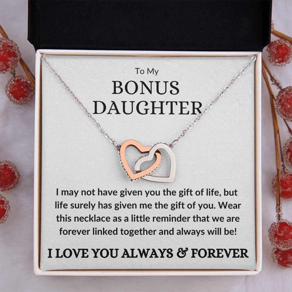 Bonus Daughter Necklace - Gift of you (w) 14k White Gold Finish / Standard Box Jewelry Giftinum