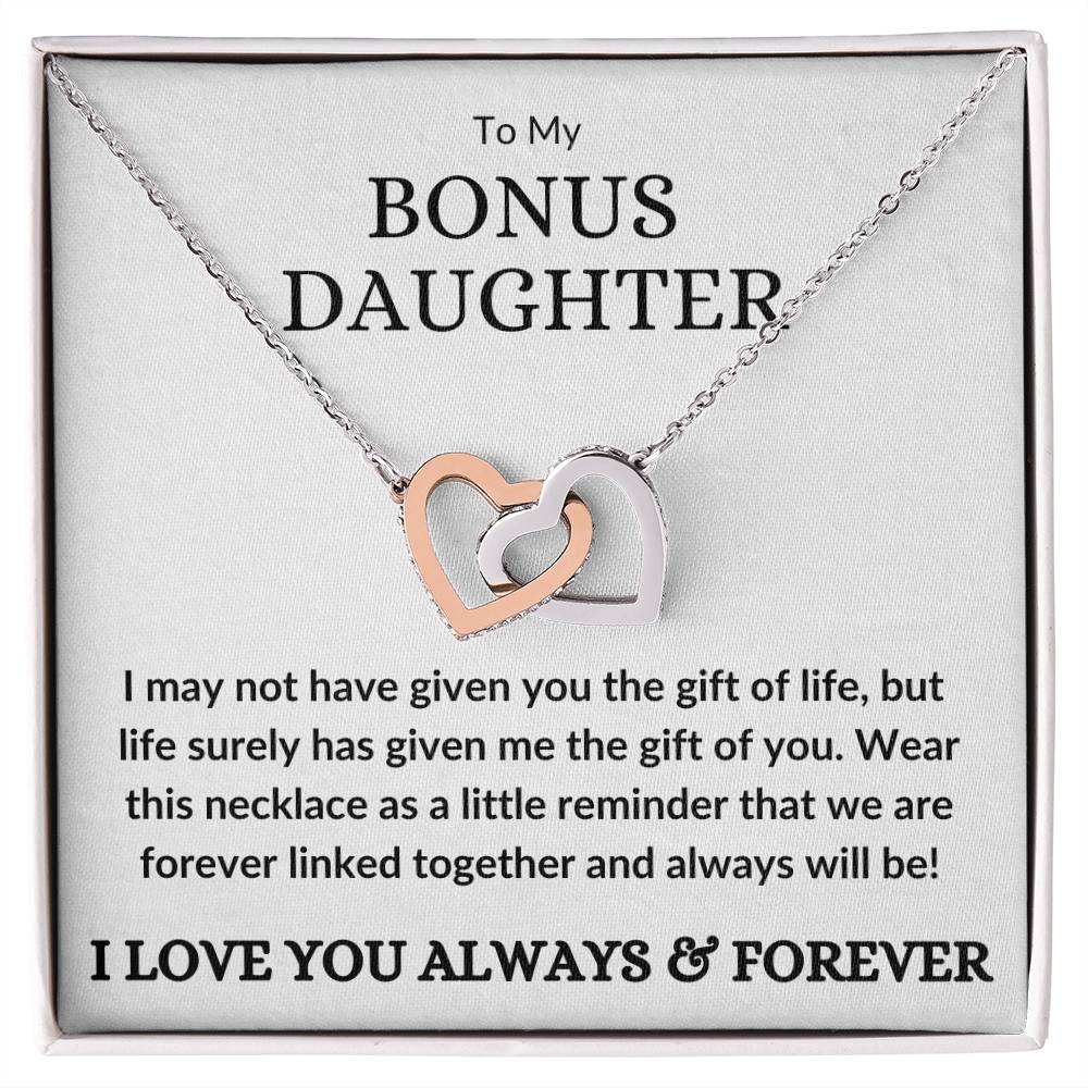 Bonus Daughter Necklace - Gift of you (w) 14k White Gold Finish / Standard Box Jewelry Giftinum