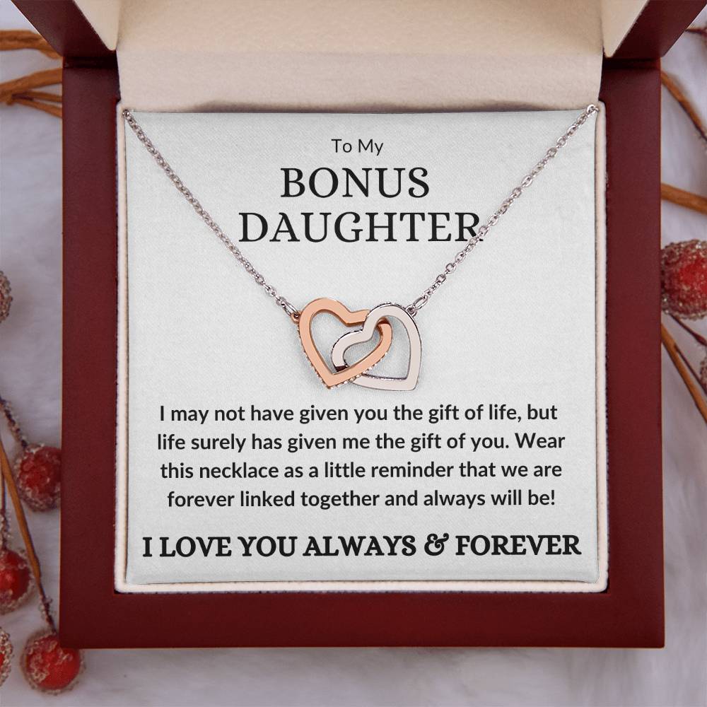 Bonus Daughter Necklace - Gift of you (w) 14k White Gold Finish / Standard Box Jewelry Giftinum