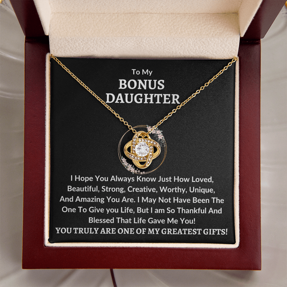 Bonus Daughter Necklace - Greatest Gifts 14K White Gold Finish / Standard Box Jewelry Giftinum