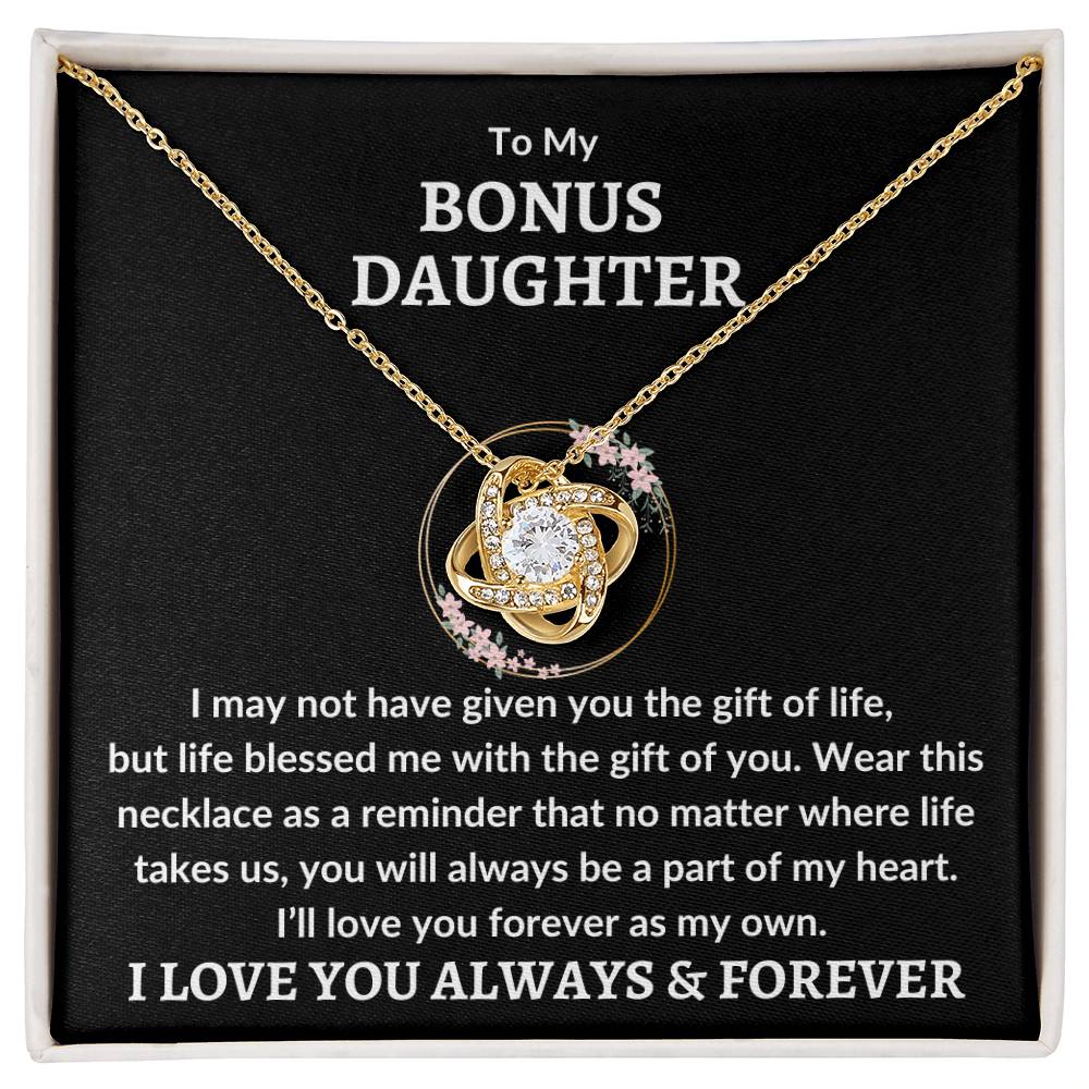 Bonus Daughter Necklace - "Love You As My Own" 18K Yellow Gold Finish / Standard Box Jewelry Giftinum
