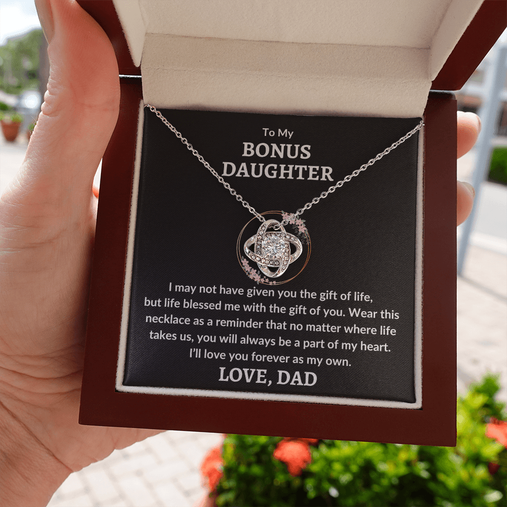 Bonus Daughter Necklace - Part Of My Heart 14K White Gold Finish / Standard Box Jewelry Giftinum