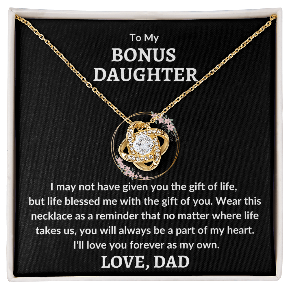 Bonus Daughter Necklace - Part Of My Heart 18K Yellow Gold Finish / Standard Box Jewelry Giftinum