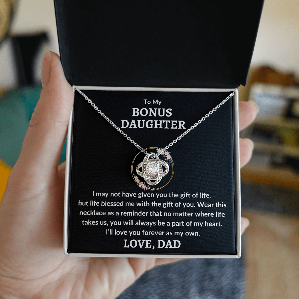 Bonus Daughter Necklace - Part Of My Heart 14K White Gold Finish / Standard Box Jewelry Giftinum