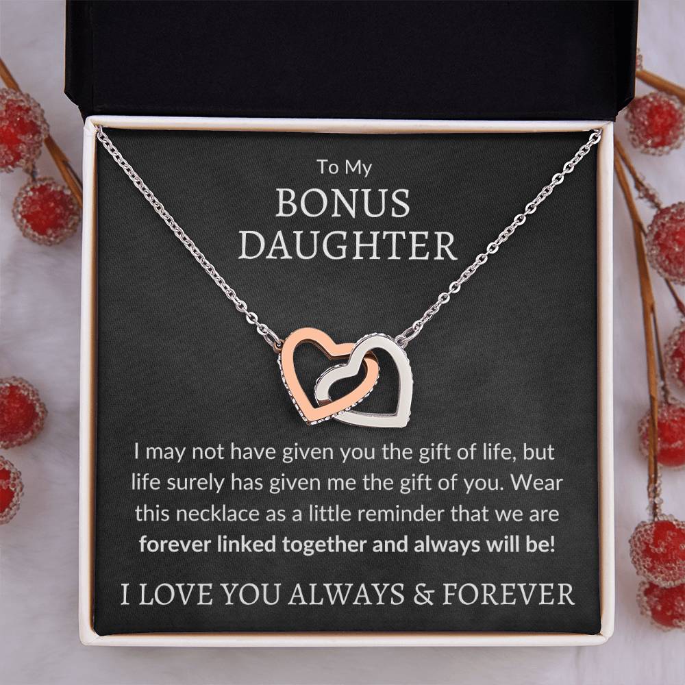 Gift of You™ - Bonus Daughter Necklace 14k White Gold Finish / Standard Box Jewelry Giftinum