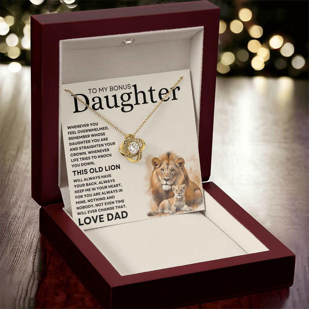 Bonus Daughter - This Old Lion 14K White Gold Finish / Standard Box Jewelry Giftinum
