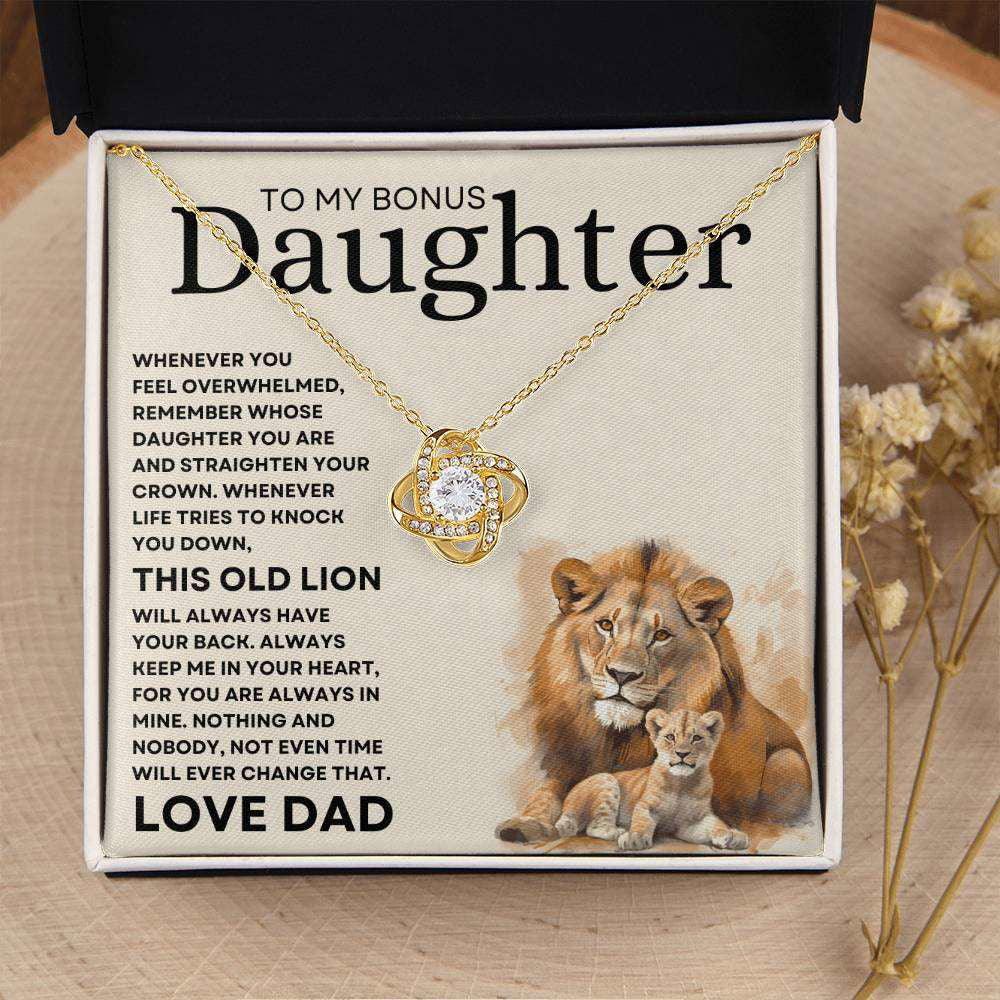 Bonus Daughter - This Old Lion 14K White Gold Finish / Standard Box Jewelry Giftinum