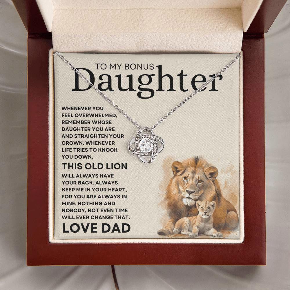 Bonus Daughter - This Old Lion 14K White Gold Finish / Standard Box Jewelry Giftinum