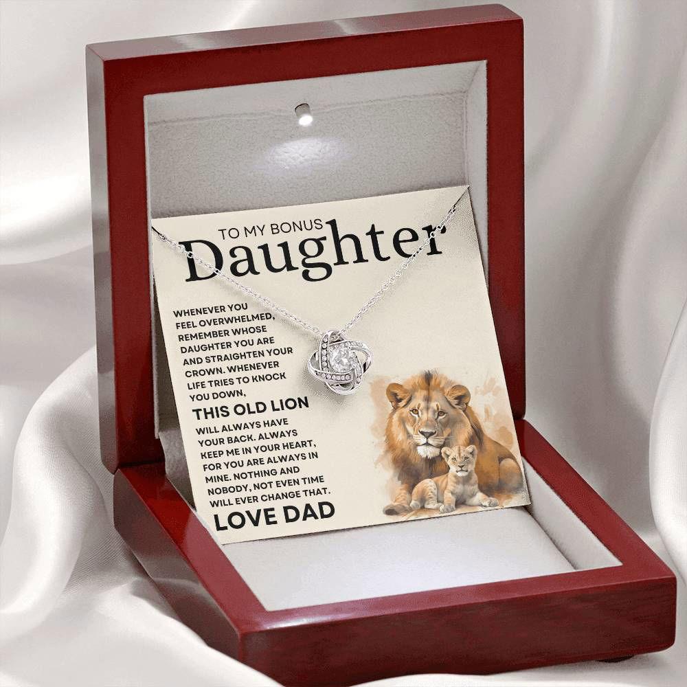 Bonus Daughter - This Old Lion 14K White Gold Finish / Standard Box Jewelry Giftinum