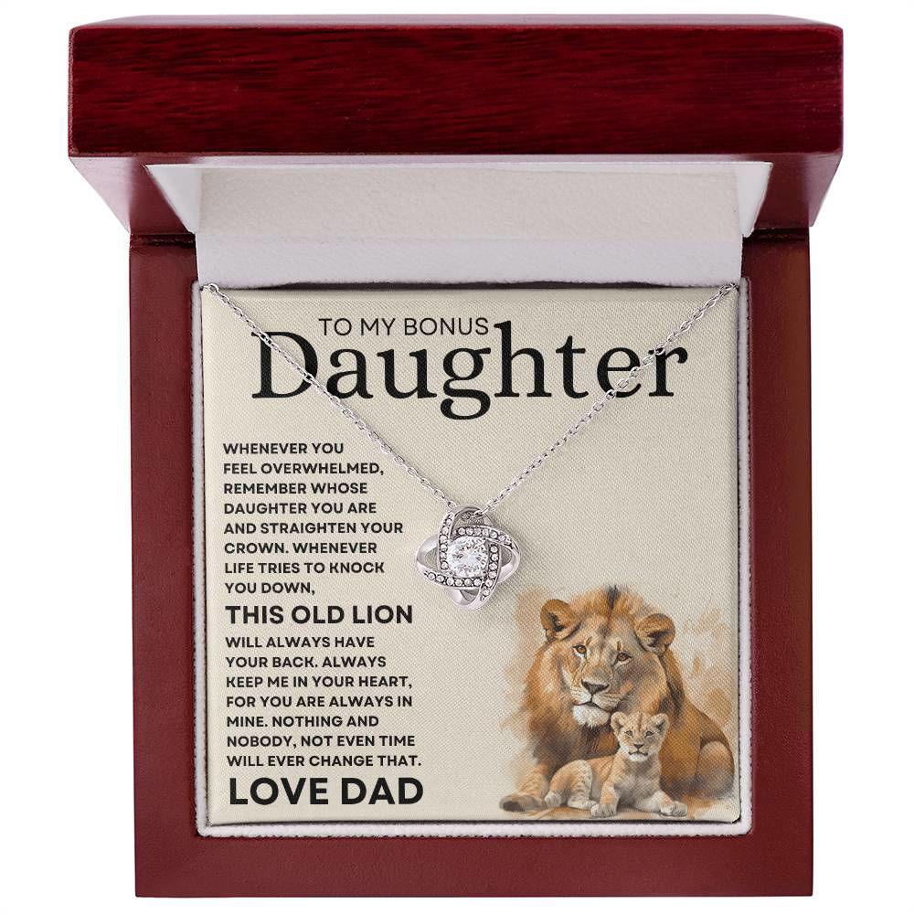Bonus Daughter - This Old Lion 14K White Gold Finish / Luxury Box Jewelry Giftinum