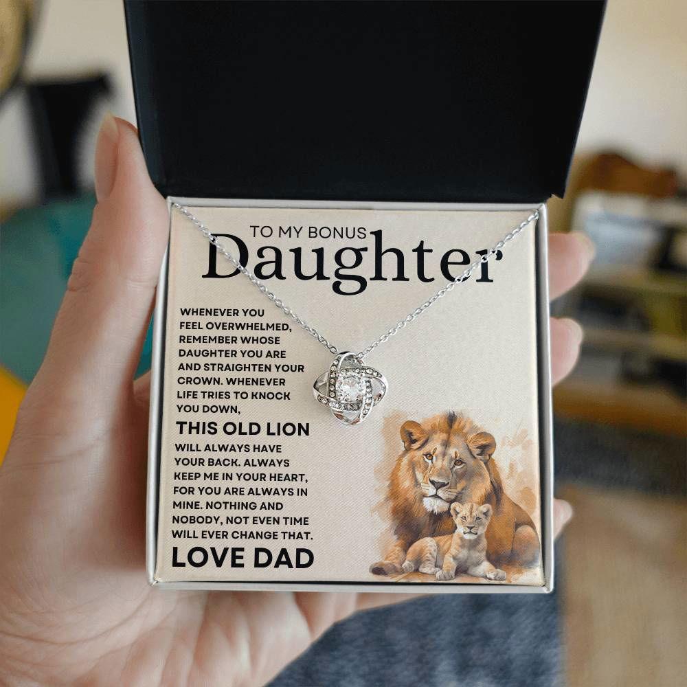 Bonus Daughter - This Old Lion 14K White Gold Finish / Standard Box Jewelry Giftinum