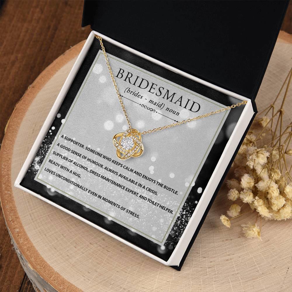 Bridesmaid Necklace - My Supporter 18K Yellow Gold Finish / Two-Toned Box Jewelry Giftinum