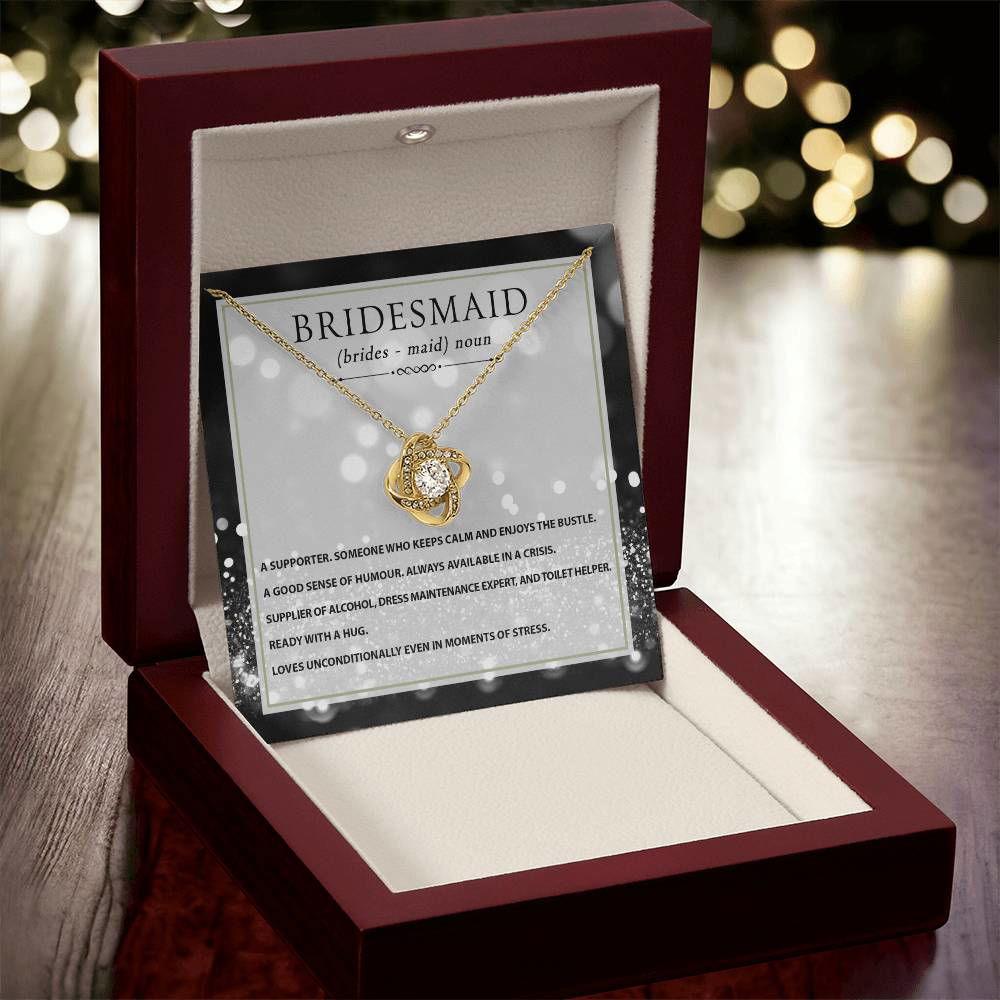 Bridesmaid Necklace - My Supporter 18K Yellow Gold Finish / Luxury Box w/LED Jewelry Giftinum