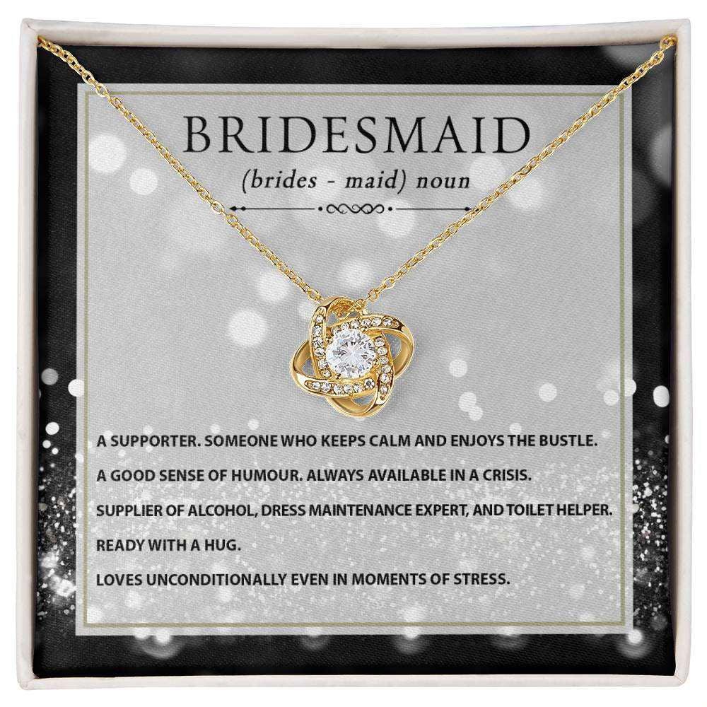 Bridesmaid Necklace - My Supporter 14K White Gold Finish / Two-Toned Box Jewelry Giftinum