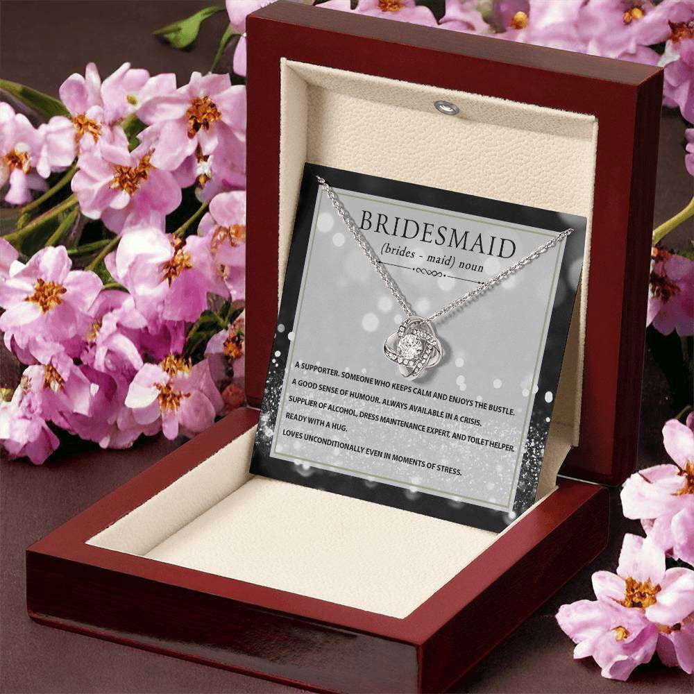 Bridesmaid Necklace - My Supporter 14K White Gold Finish / Luxury Box w/LED Jewelry Giftinum