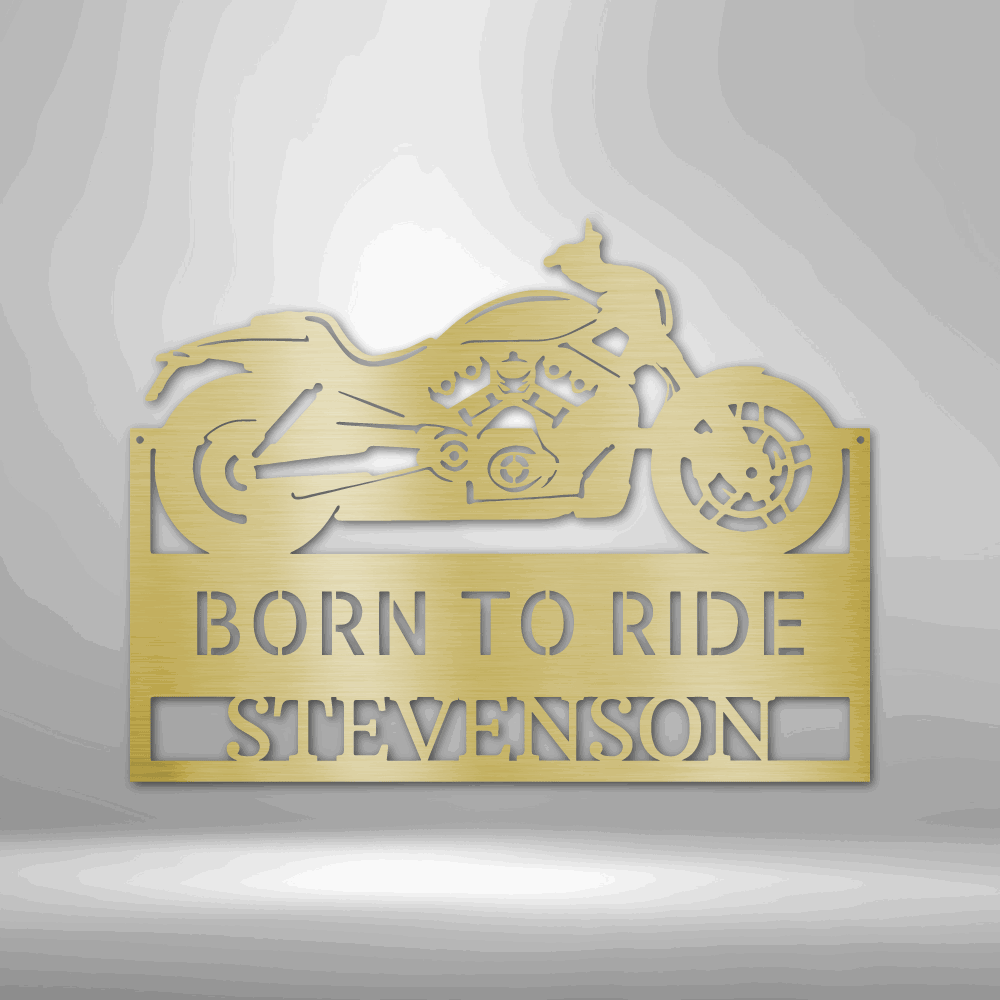 Cruiser Workshop Monogram - Steel Sign Gold / 12" Steel Sign Giftinum