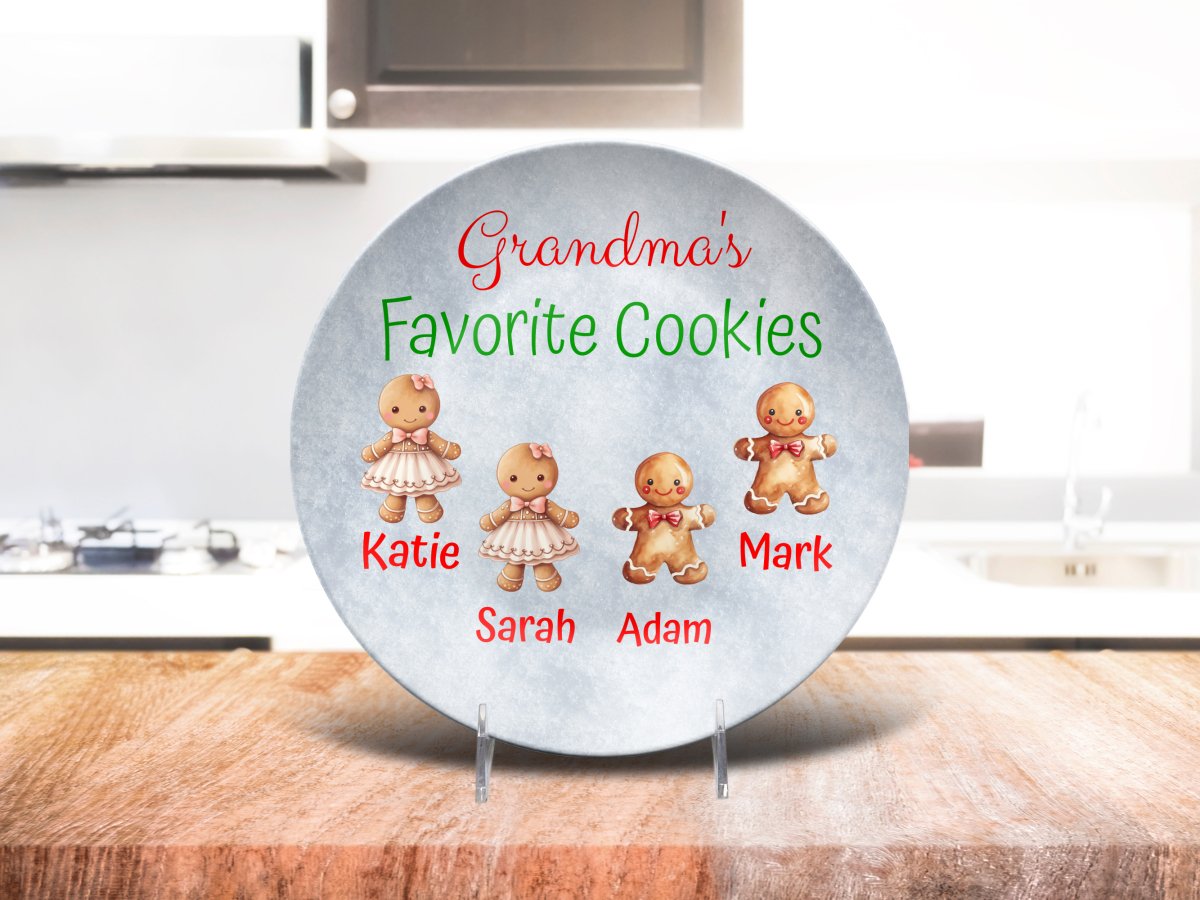 Custom Grandma's Favorite Cookie Plate Plate / Four Cookies Platter Giftinum