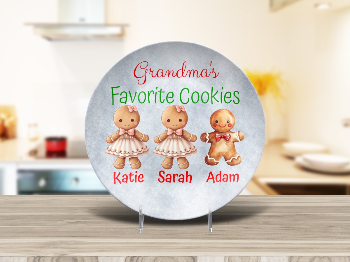 Custom Grandma's Favorite Cookie Plate Plate / Three Cookies Platter Giftinum